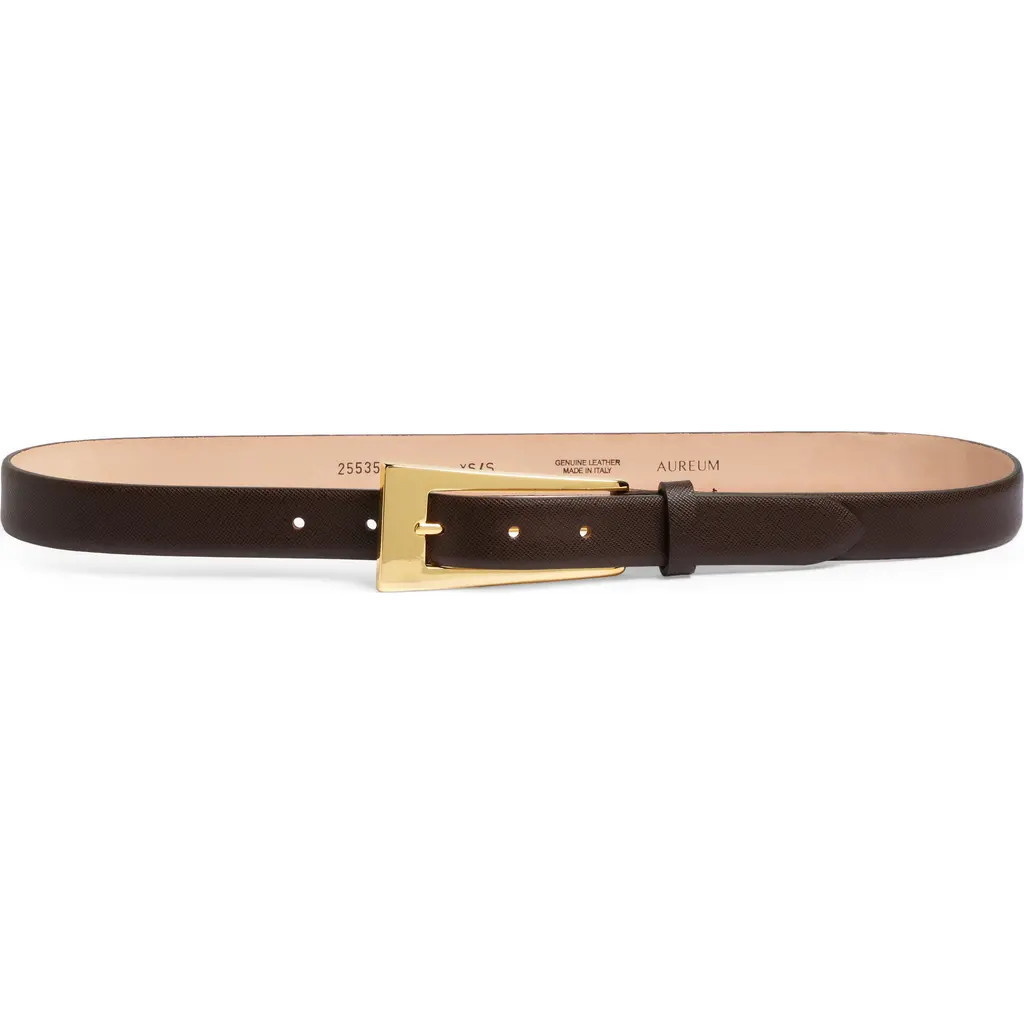 AUREUM No. 10 Leather Belt in Coco Gold at Nordstrom, Size Medium/large | Nordstrom