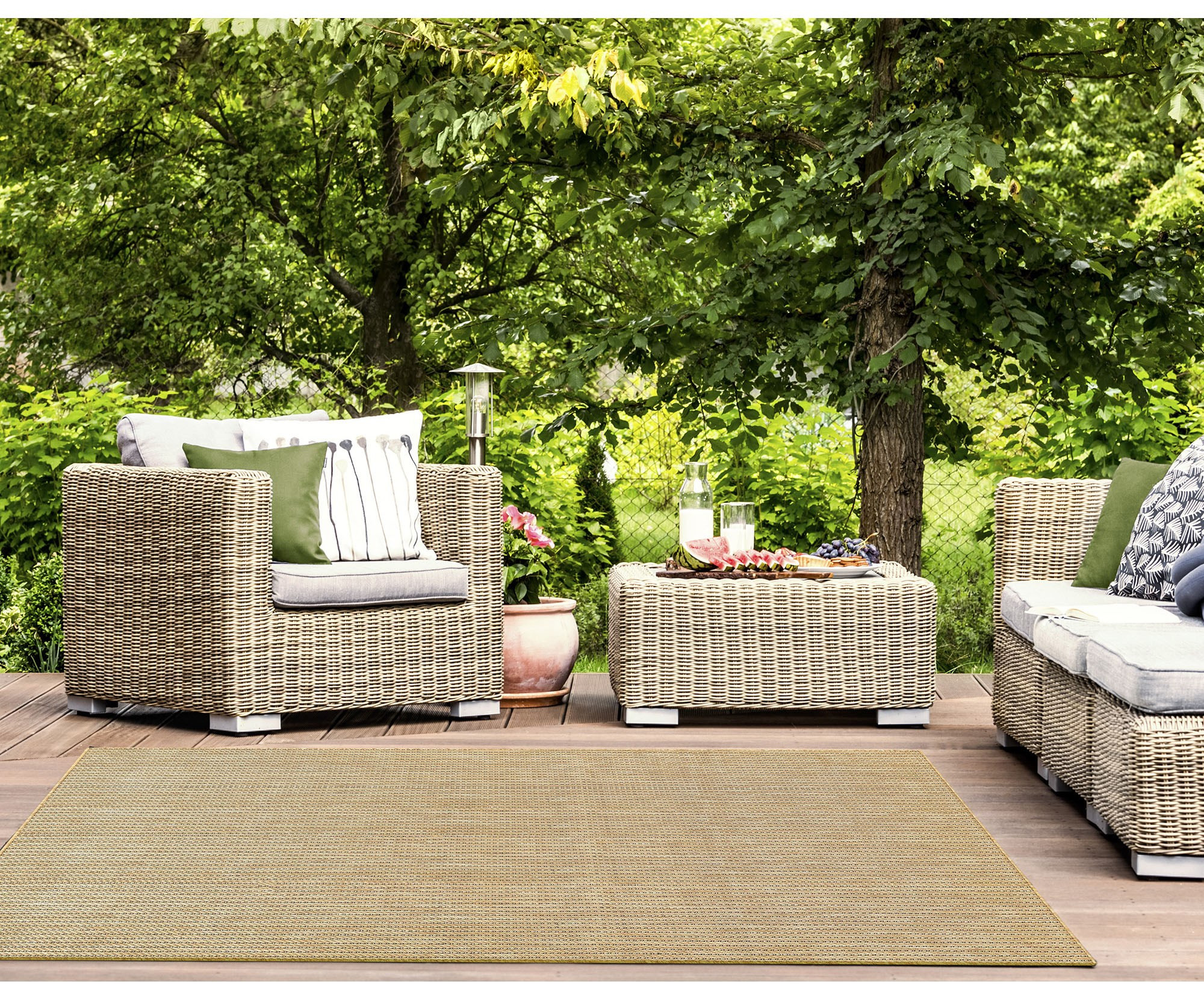 Carmel - Texture Stripe Area Rug | Rugs Direct