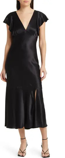 Dina Flutter Sleeve Midi Dress | Nordstrom