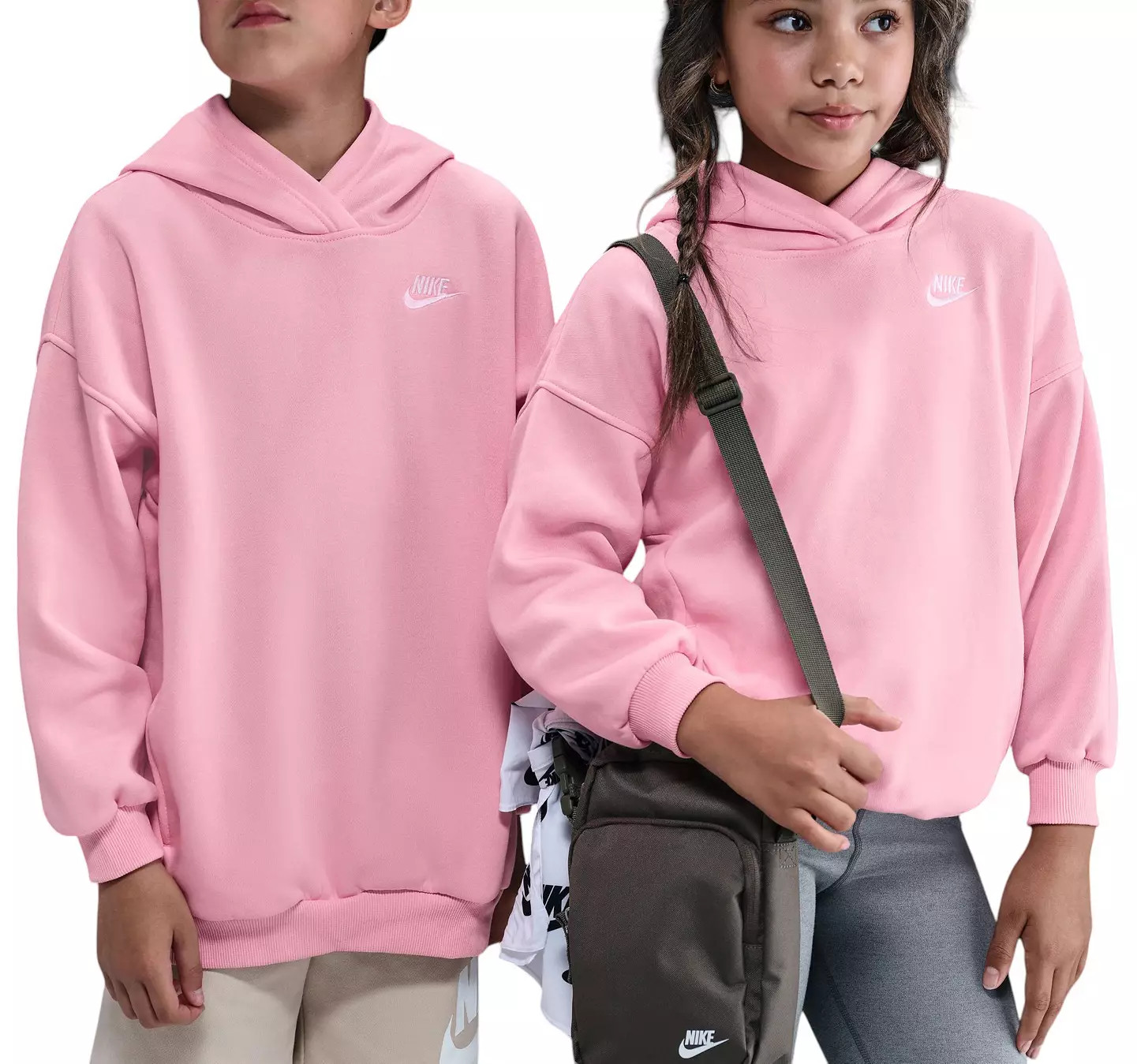 Nike Girls' Sportswear Oversized Club Fleece Pullover Hoodie | DICK'S Sporting Goods