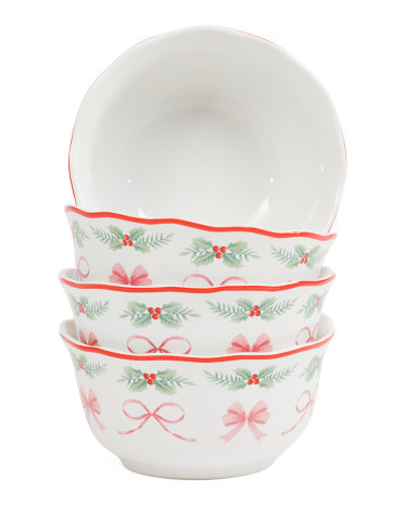 Set Of 4 Pinkmas Cereal Bowls | Kitchen & Dining Room | Marshalls | Marshalls
