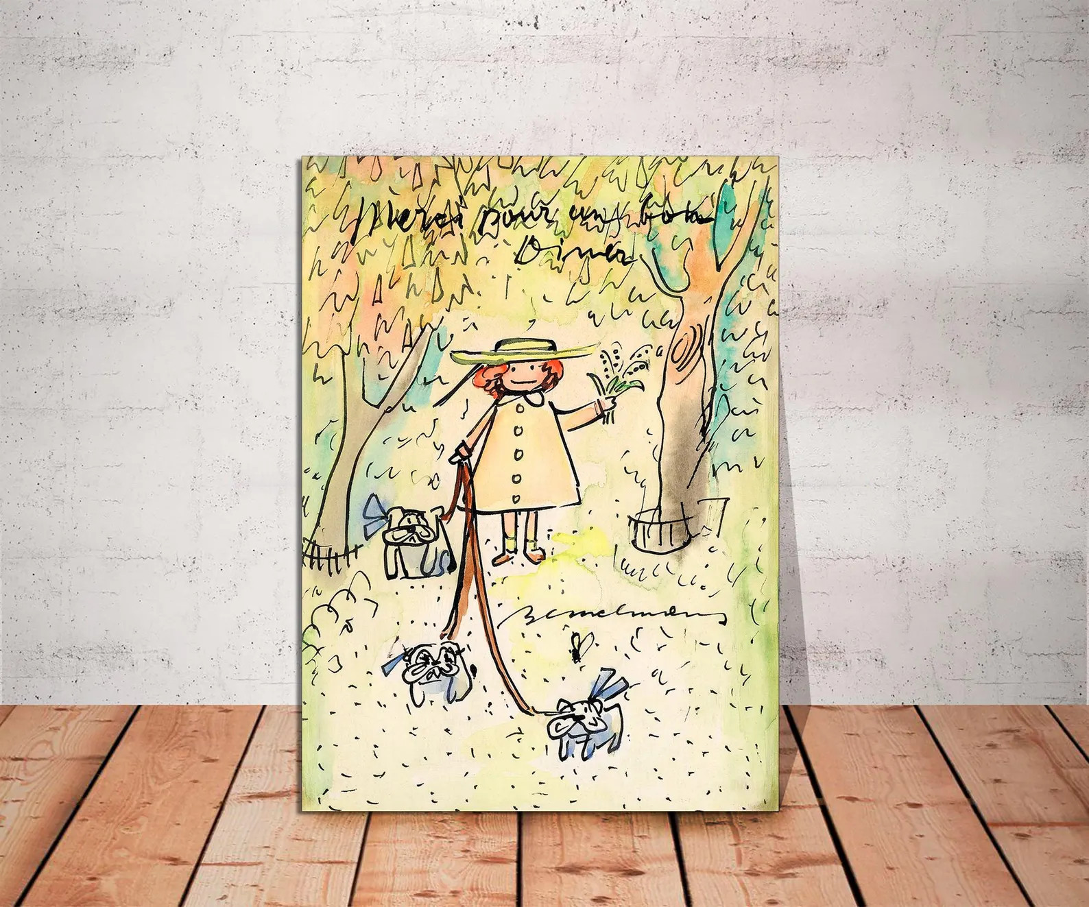 Madeline With Dogs by Ludwig Bemelmans, Quality Print, Madeline Canvas Poster, Ludwig Bemelmans P... | Etsy (US)