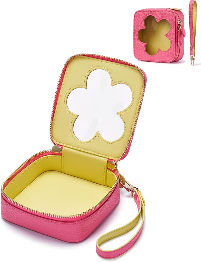 Popvibe Small Clear Makeup Bag Women Mini Cosmetic Bag for Purse Makeup Pouch Travel Cute Makeup ... | Amazon (US)