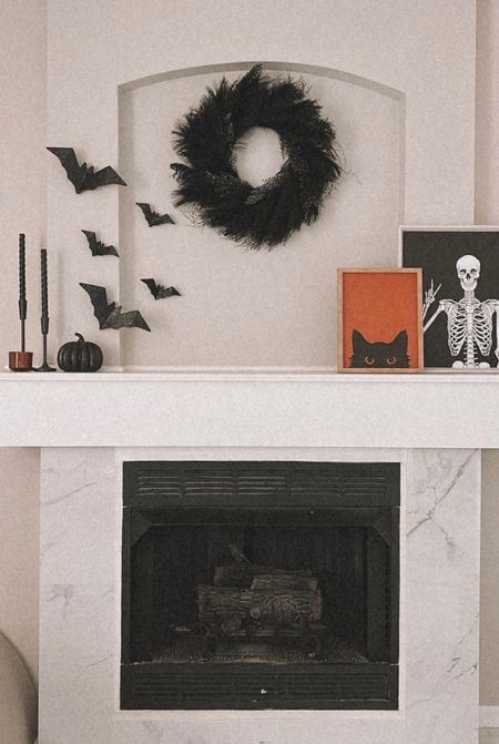 Halloween, Spooky Season, Halloween Mantel, Fall Mantel, Spooky Fireplace, Halloween Decor.

#LTKSeasonal #LTKsalealert #LTKhome