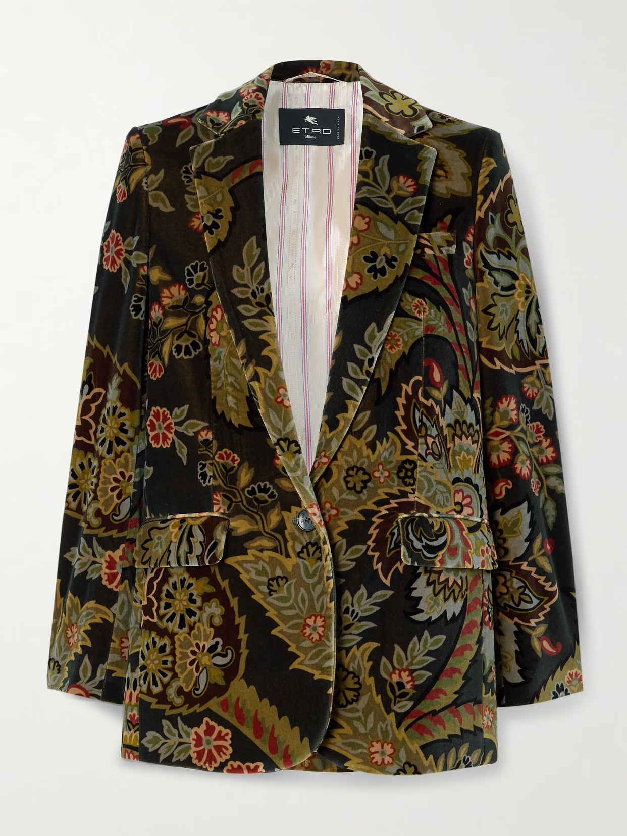 Etro - Paisley-print Velvet Blazer - Multi | NET-A-PORTER (US)