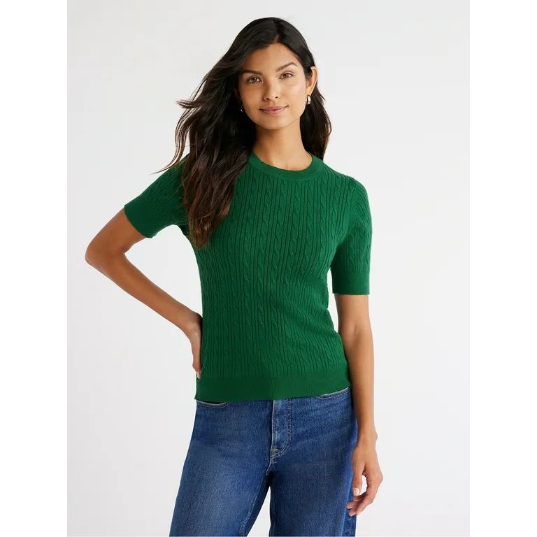 Free Assembly Women's Short Sleeve Sweater | Walmart (US)