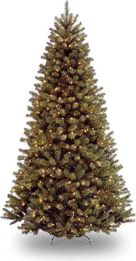 National Tree Company Pre-Lit Artificial Full Christmas Tree, Green, North Valley Spruce, White L... | Amazon (US)