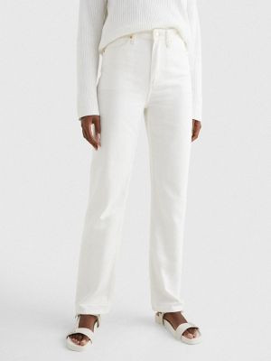Tommy Hilfiger Women's Classic Straight Fit White Jean White - 36/32 | Tommy Hilfiger (US)