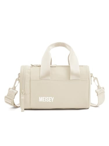 Small Gym Bag Bag With Wet Compartment And Coin Purse Duffel Bags Dance Yoga Workout Bag,Mini Gym Bag For Women (Small Gym Bag - Beige) | Amazon (US)