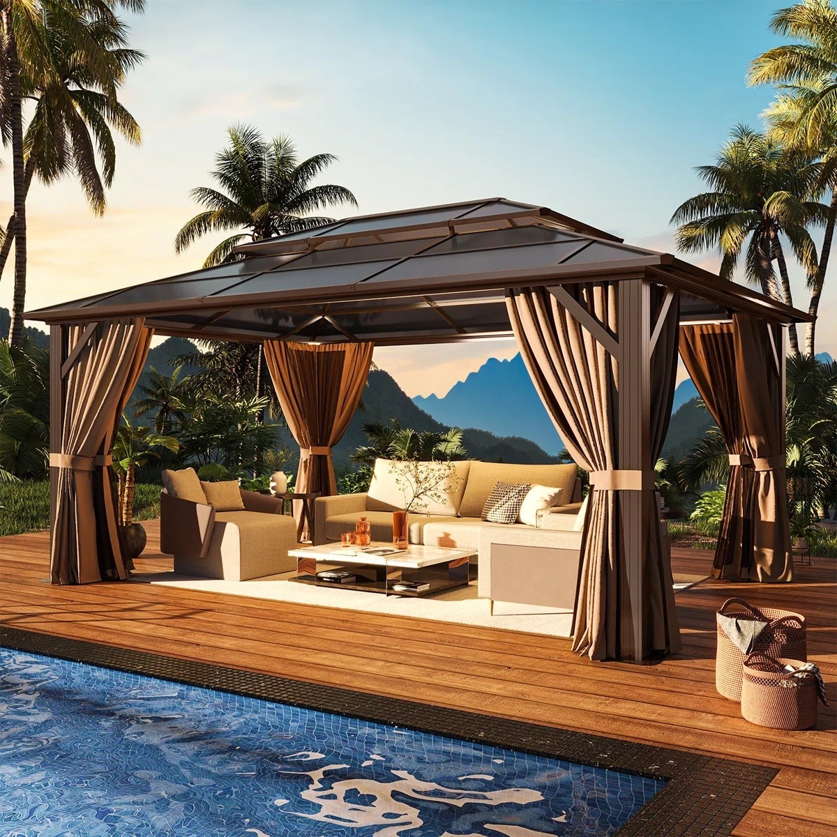 Bringing vacation energy home — this 12 x 10 gazebo transforms your backyard into a shaded, resort-inspired escape 🌿 ON SALE and under $800.

Keywords: 

* outdoor gazebo
* hardtop gazebo
* patio gazebo
* double roof gazebo
* backyard gazebo
* 12x10 gazebo
* backyard upgrade
* outdoor living space
* patio setup ideas
* outdoor entertaining
* backyard oasis
* garden structure

#LTKSaleAlert #LTKHome #LTKSeasonal