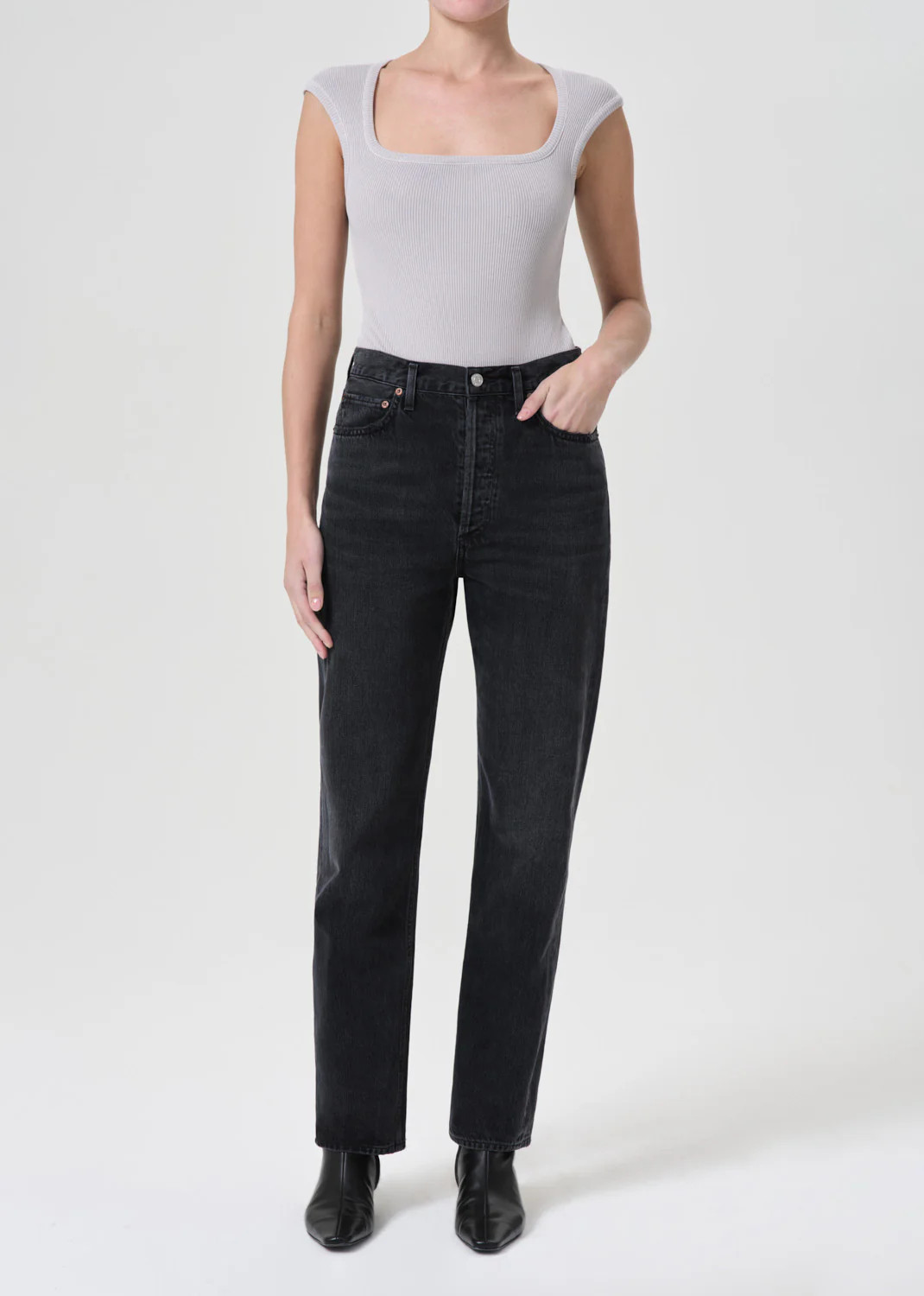 90's Pinch Waist High Rise Straight in Hitch | AGOLDE