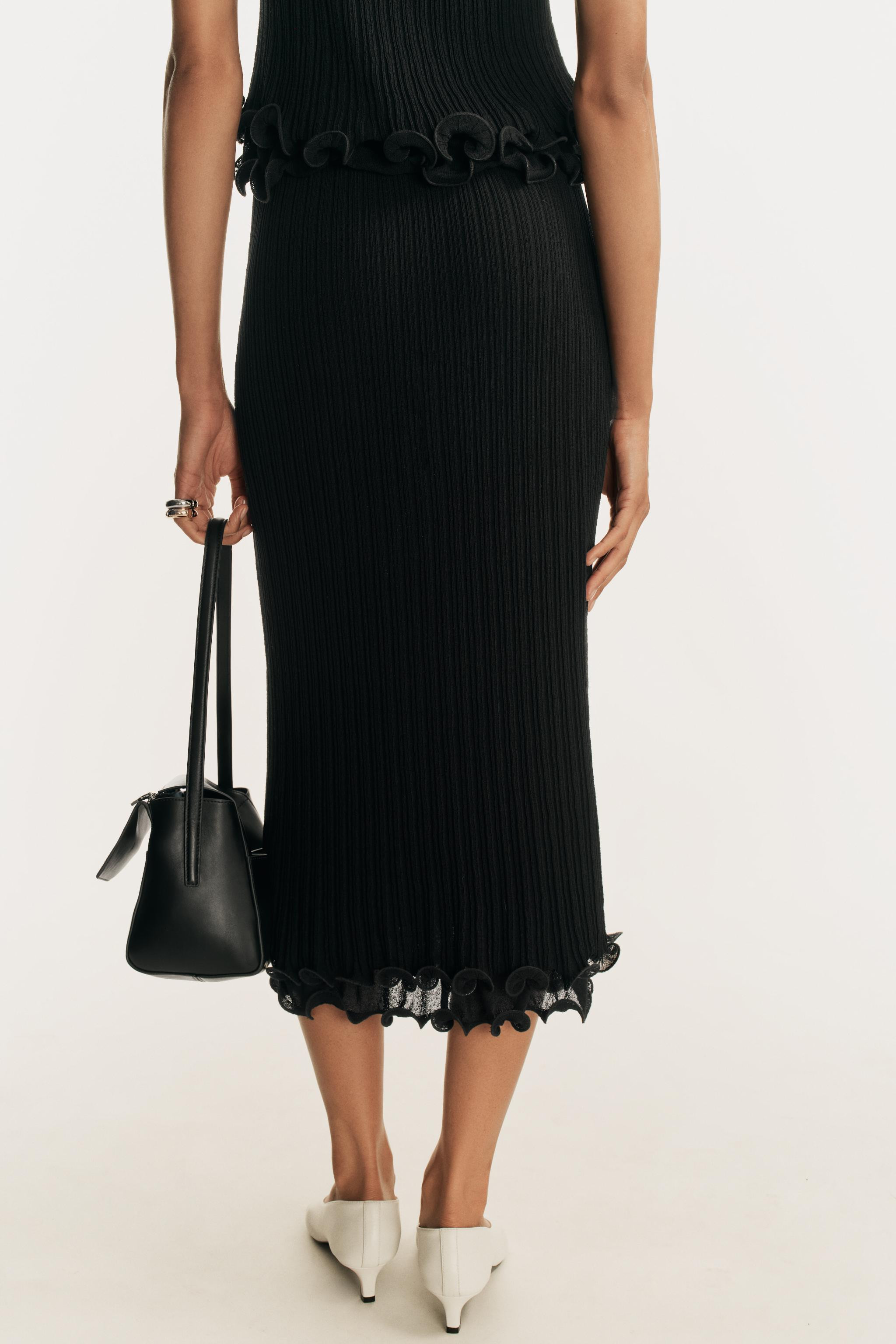 DOUBLE-LAYER KNIT MIDI SKIRT | Zara US