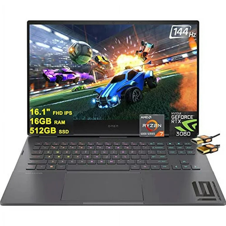 HP Omen 16 Gaming Laptop 16.1" FHD IPS 144Hz 7ms (100% sRGB, 300nits) AMD Ryzen 6000 Octa-core Ry... | Walmart (US)