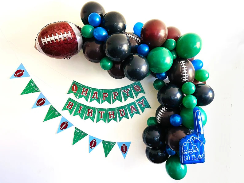 Football Birthday Collection | Football Party Decor | Football Balloon Arch | Sports Balloon Garl... | Etsy (US)