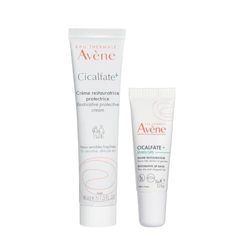 Avène Cicalfate+ Essentials, includes Restorative Protective Cream and Lip Cream, helps resotre skin barrier | Amazon (US)