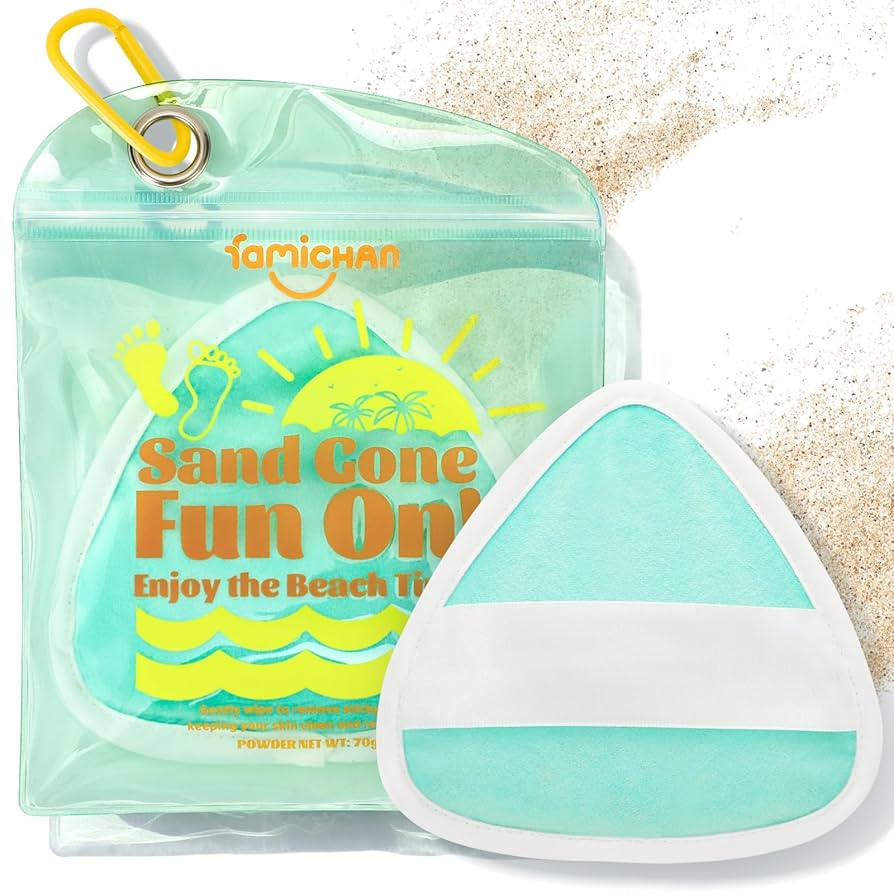 Triangle Sand Remover Eraser Wipe, Family Beach Vacation Essentials for Women, Kids & Baby, Girl ... | Amazon (US)