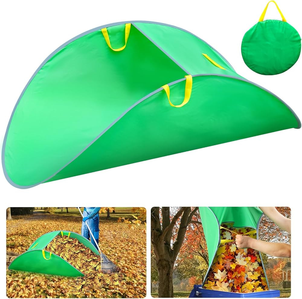 Leaf Collector, Foldable Leaf Bags, Portable Pop Up Lawn and Leaf Collector, Patent Number D10056... | Amazon (US)