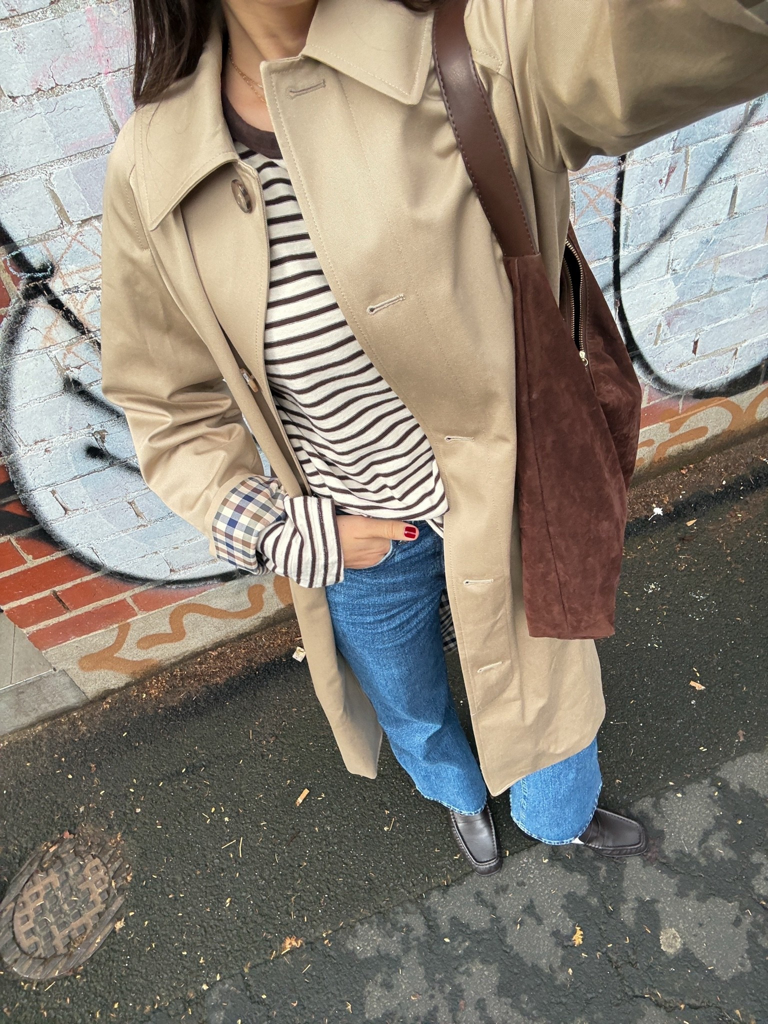 The perfect outfit for autumn and winter 🍂 a trench coat and stripes are such a good combo 🫶🏻

#LTKaustralia #LTKwinter