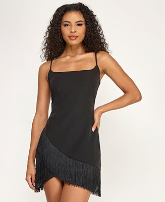 Juniors' Wrap Skirt Scoop Neck Dress | Macy's