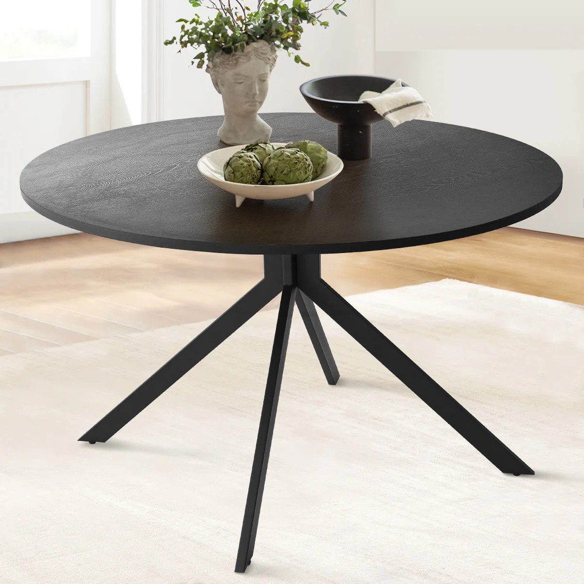 Wade Logan® Charlina 43" Round Black Dining Table & Reviews | Wayfair | Wayfair North America