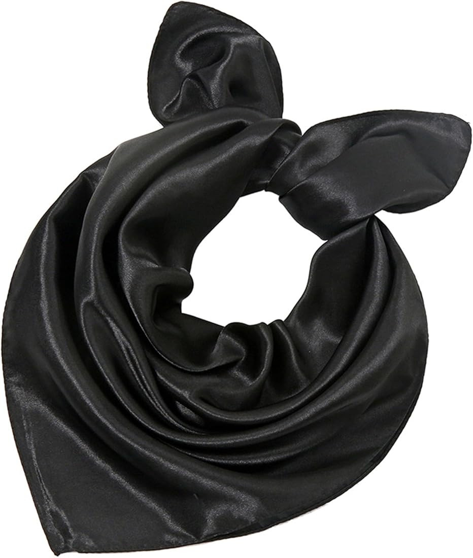 Roizsx Fashion Hair Scarf for Women Lightweight Silk Feeling Head Scarves Square Bandanas 27.5× ... | Amazon (US)