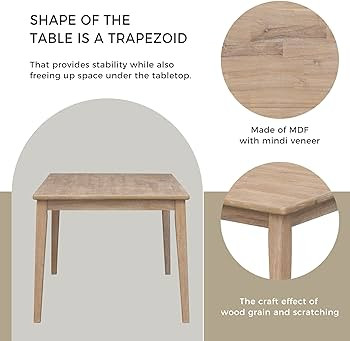 Merax 6 Piece Kitchen Dining Table Set, 60 inch Wooden Rectangular Table with 4 Upholstered Chair... | Amazon (US)