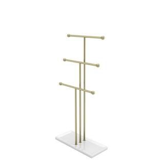 Trigem White/Brass Jewelry Stand | The Home Depot