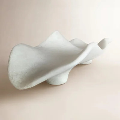 Kelsi 20" W Sculptural Resin Decorative Tray | Wayfair North America