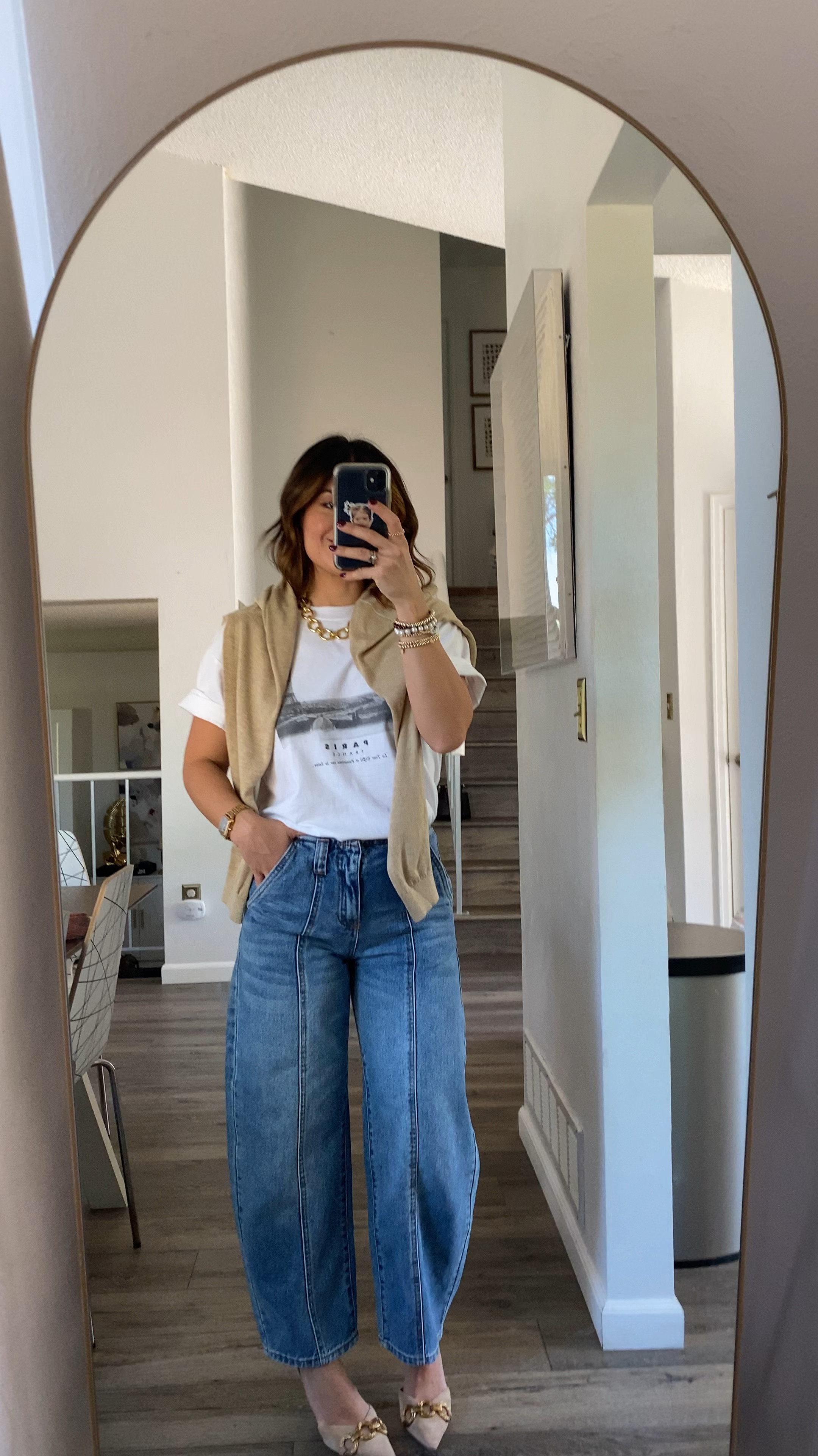 Same tee, different look! Take 20% off my outfit right now!!!
Tee size xs
Jeans size 00. They run a little
Big. That’s why I went down one size. 

Target style, target, target finds

#LTKFindsUnder50 #LTKShoeCrush #LTKSeasonal