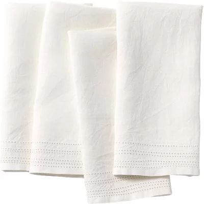 Eyelet Linen 20" Napkin Coyuchi Color: Alpine White | Wayfair North America