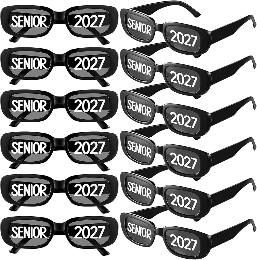 Cuffbow 12 Pcs Senior 2027 Graduation Sunglasses Class of 2027 Grad Eyeglasses Bulk Plastic Sungl... | Amazon (US)
