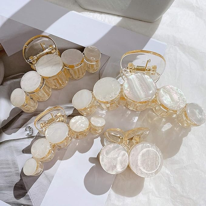 Agirlvct 4 Pcs Hair Clips, Hair Claw Clips , Non-slip Hair Catch Jaw Clamp Hiar Accessaries Gift ... | Amazon (US)