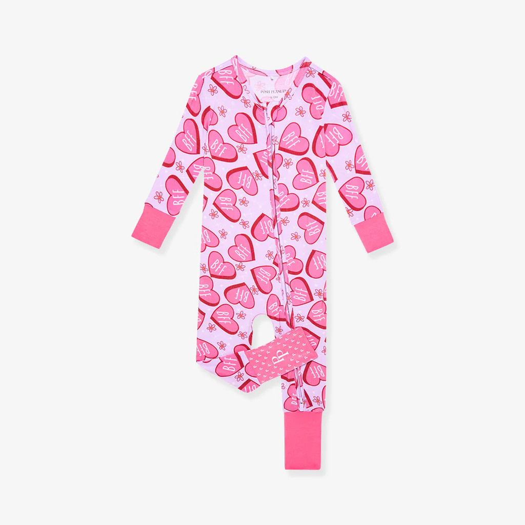 Valentine's Pink Baby Convertible Sleeper | Besties | Posh Peanut