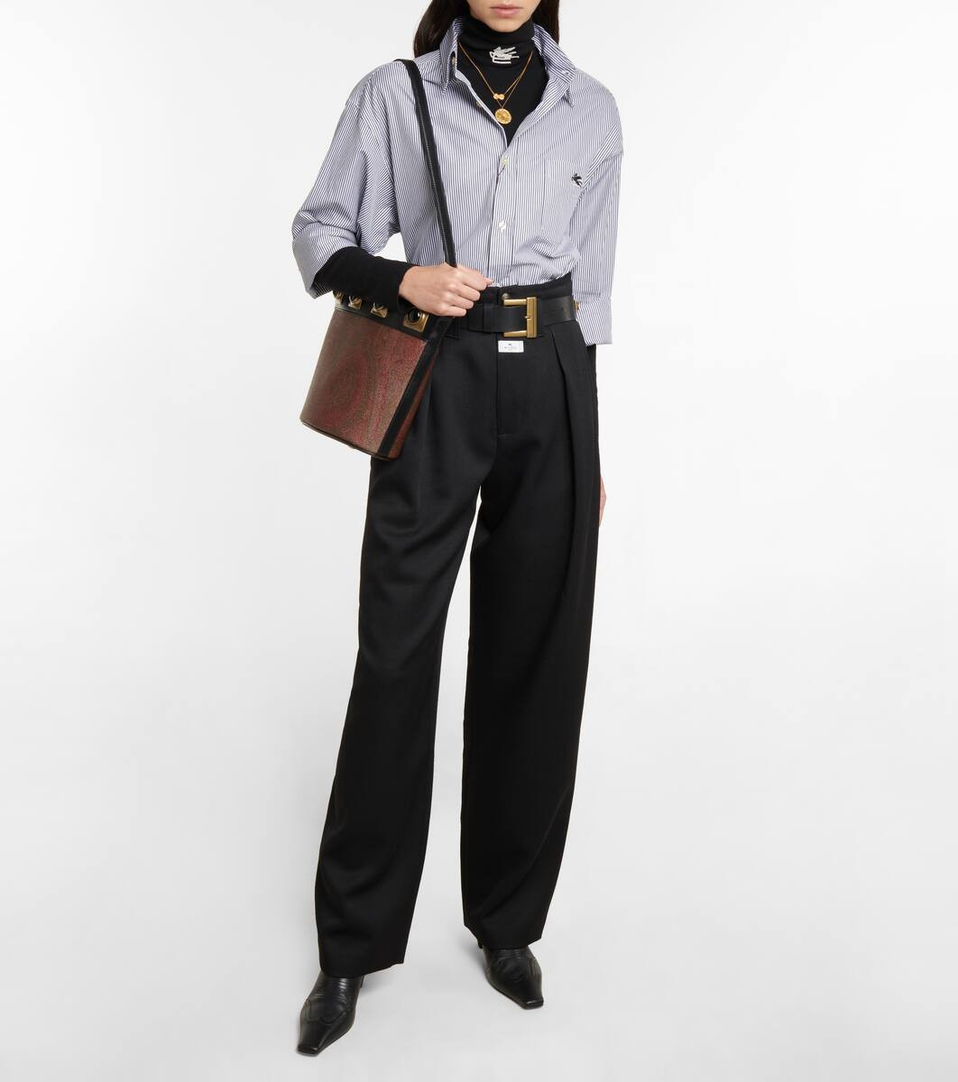 Wool high-rise wide-leg pants | Mytheresa (UK)