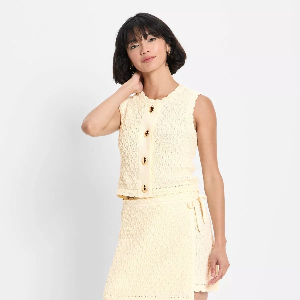 Women's Button-Front Sweater Vest - Future Collective | Target