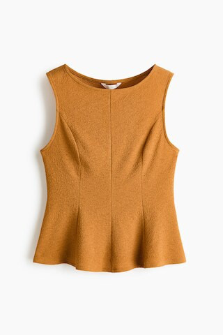 H & M - Sleeveless Peplum Top - Yellow | H&M (US + CA)