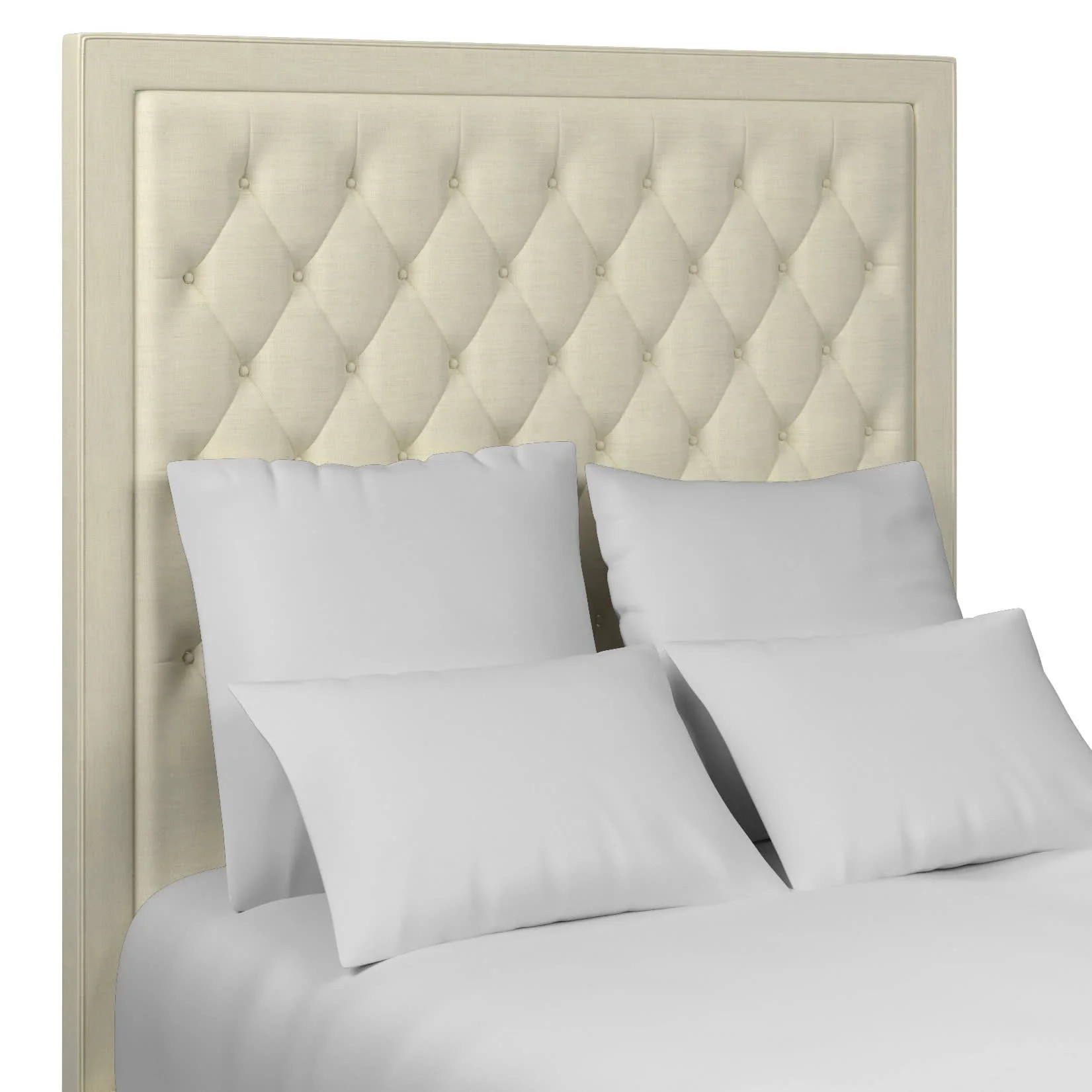Estate Linen Ivory Stonington Tufted Headboard - King | Annie Selke