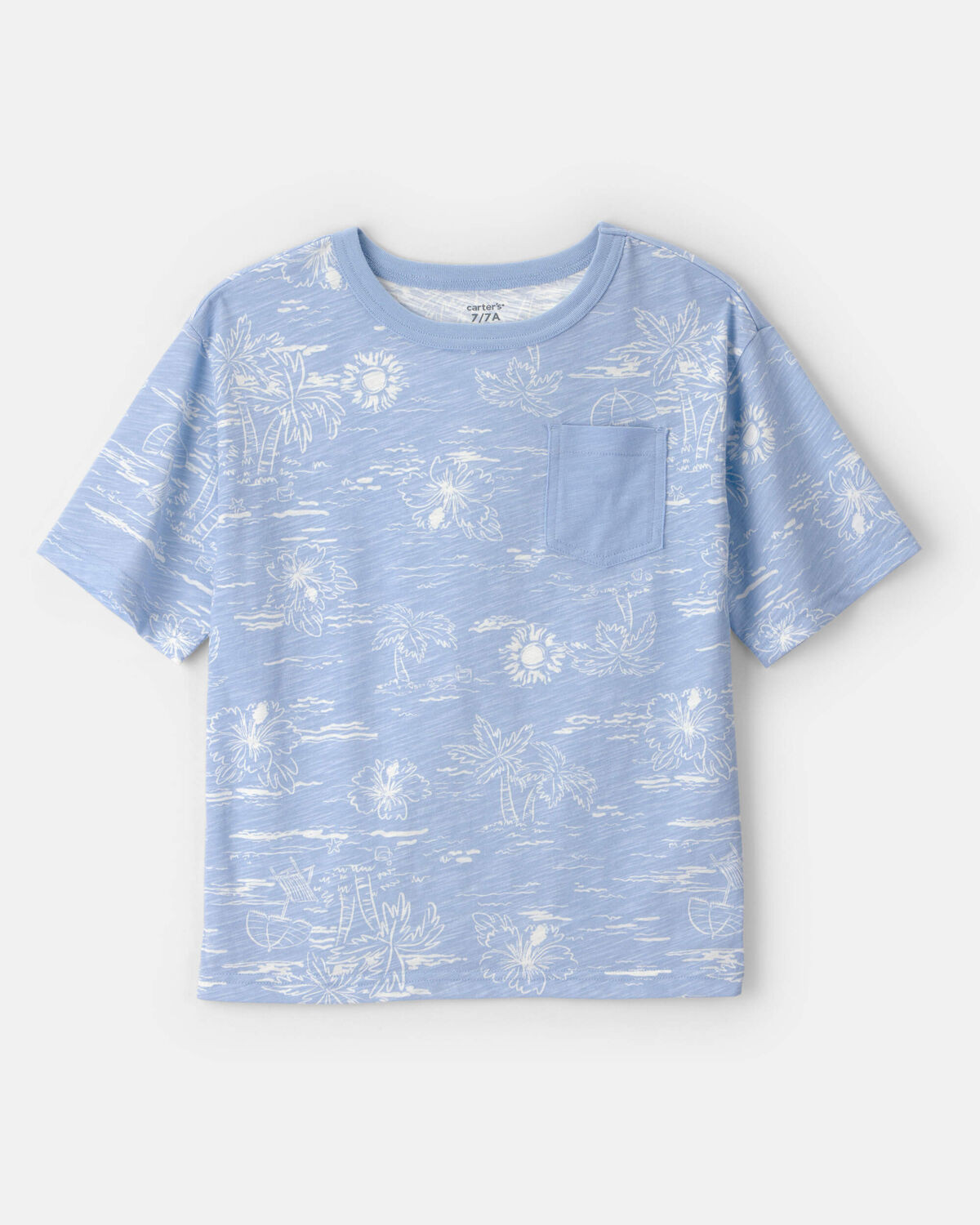 Boys Tropical Scene Pocket Tee - Blue | Carter's Inc