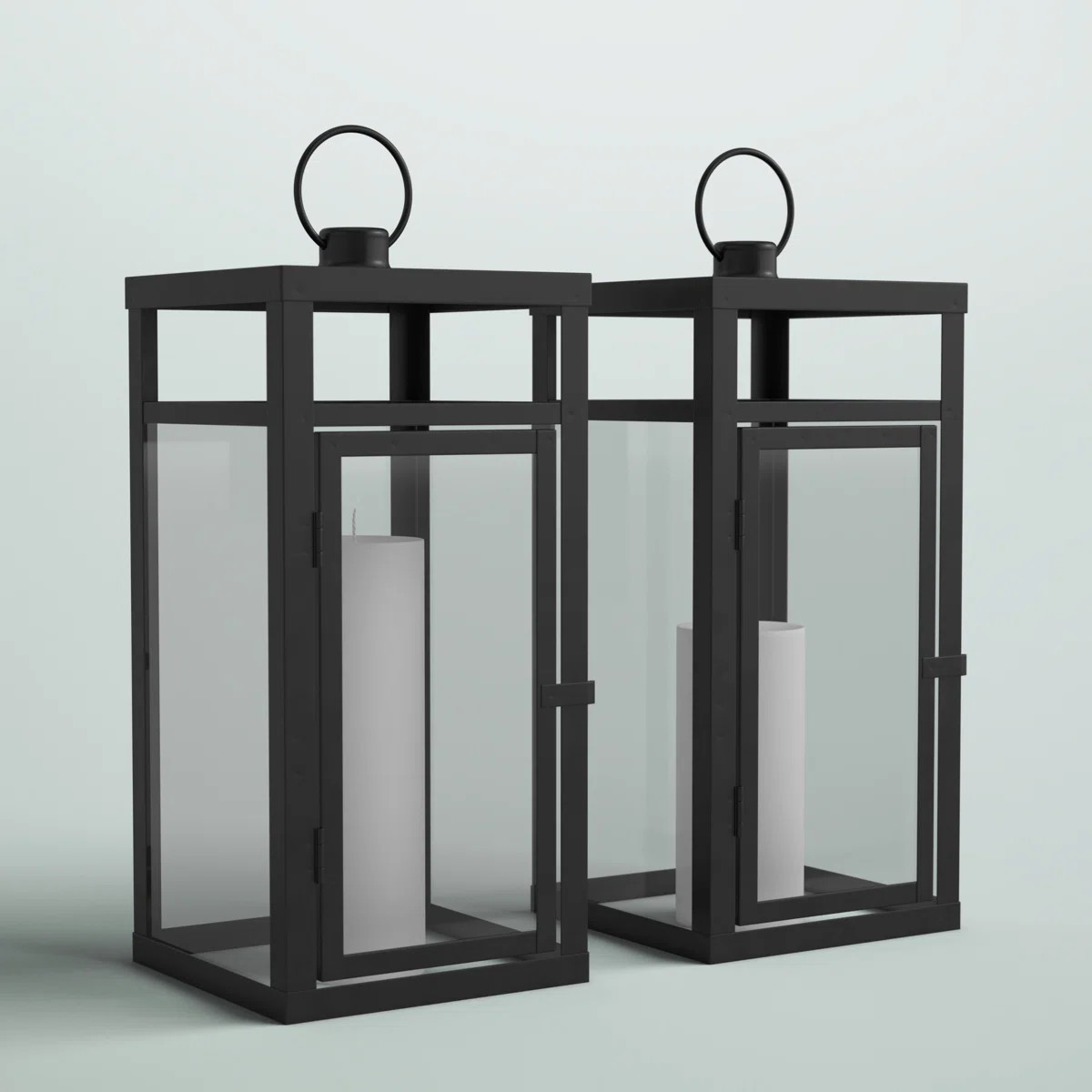 16'' H Metal Floor Lantern | Wayfair North America