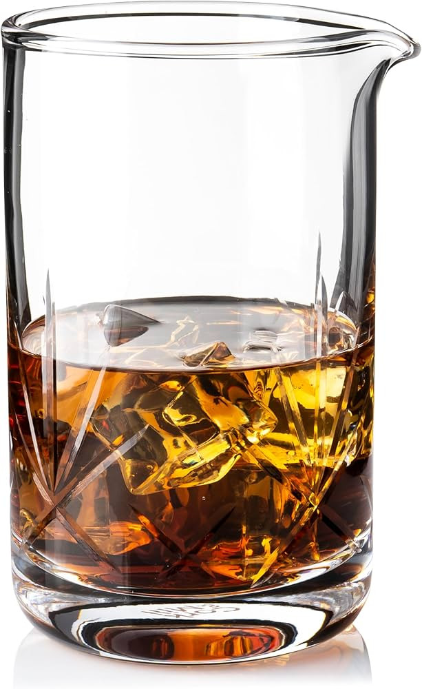 Cork & Mill Cocktail Mixing Glass - Large 24 oz Crystal Cocktail Mixer for Old Fashioneds, Manhat... | Amazon (US)
