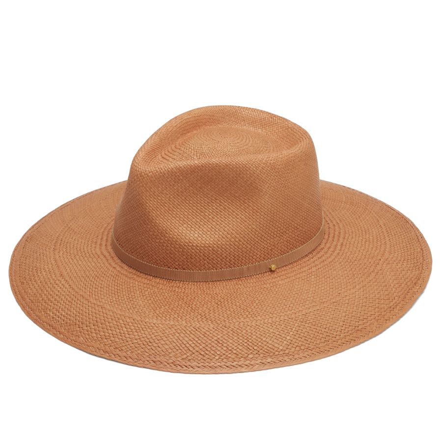 Women's Wide Brim Panama* Hat in Honey | Size: 58 | Toquilla Straw by Cuyana | Cuyana