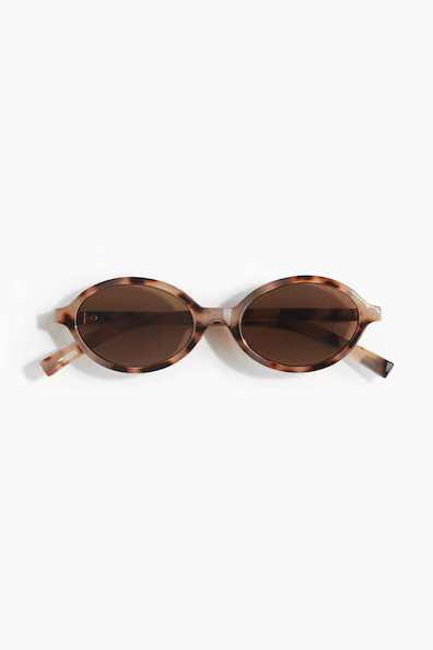 H & M - Oval sunglasses - Beige | H&M (UK, MY, IN, SG, PH, TW, HK)