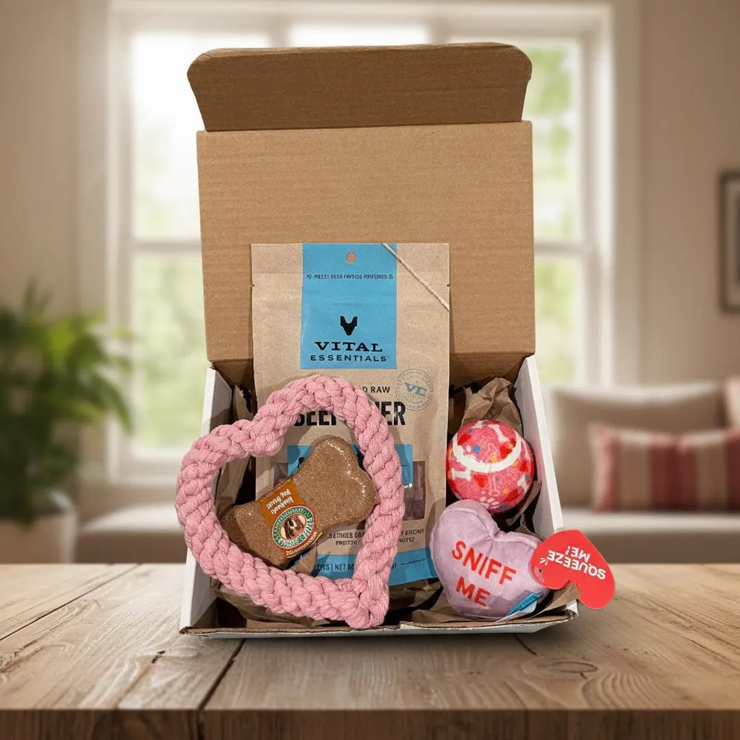 Valentine’s Day- Because I Love You Dog Bark Box | Treat & Toy Gift Box | Supports Dogs in Need... | Etsy (US)