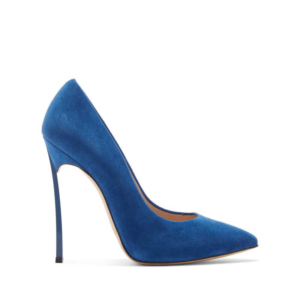 Blade Suede Pumps in Prussian for Women | Casadei® | Casadei