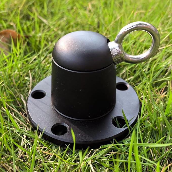 Dog Tie Out Stake Anchor, 360° Swivel Dog Tie Out Cable Runner for Yard Camping (Black) | Amazon (US)