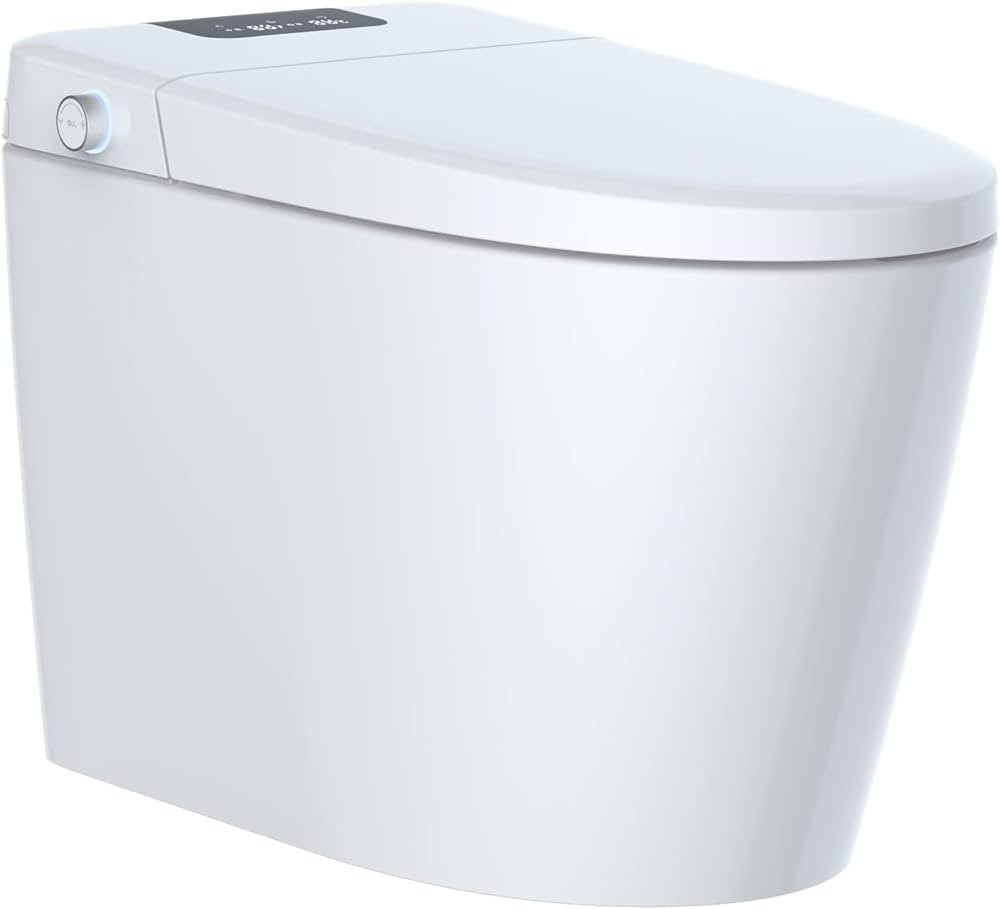 LEIVI Smart Toilet with Built-in Bidet Seat, Tankless Toilet with Foot Touching Lid Opening, Auto... | Amazon (US)