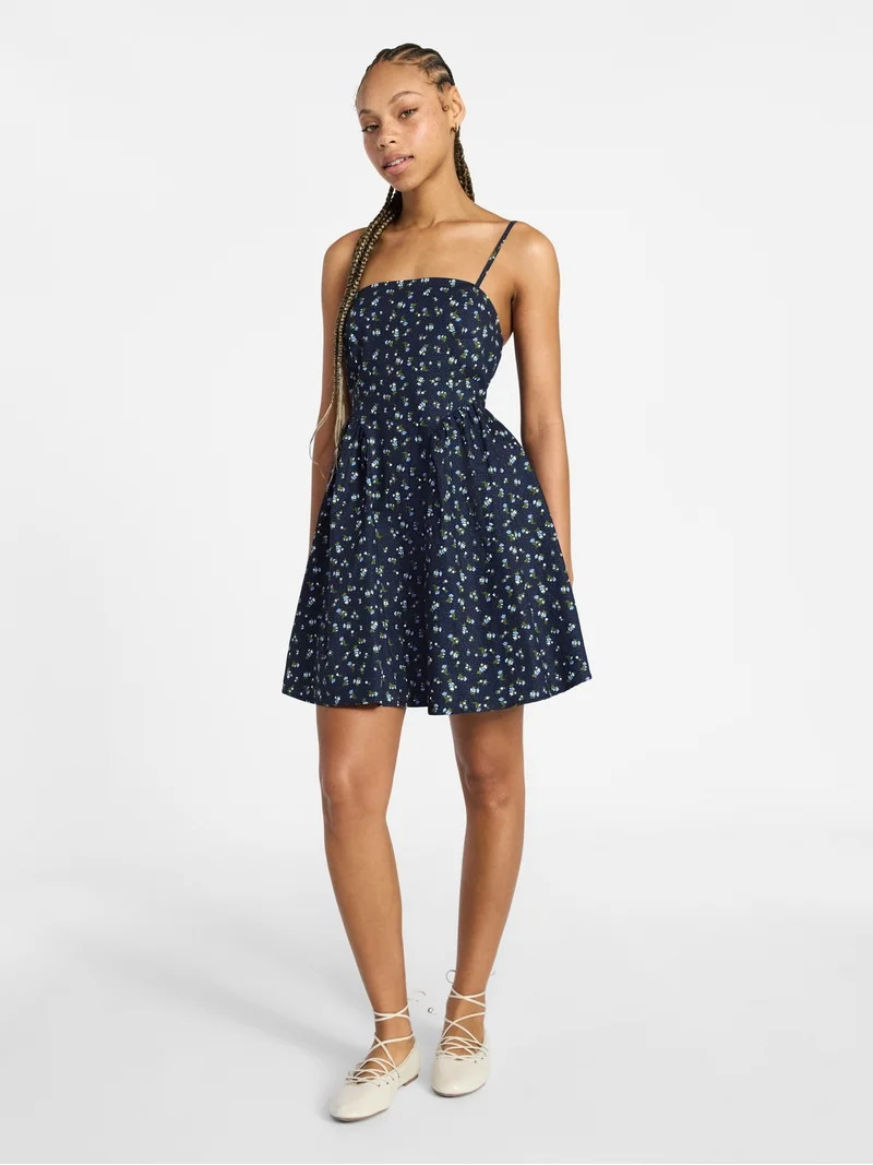 No Boundaries Side Shirred Corset Dress, Women's Sizes XXS-XXL | Walmart (US)