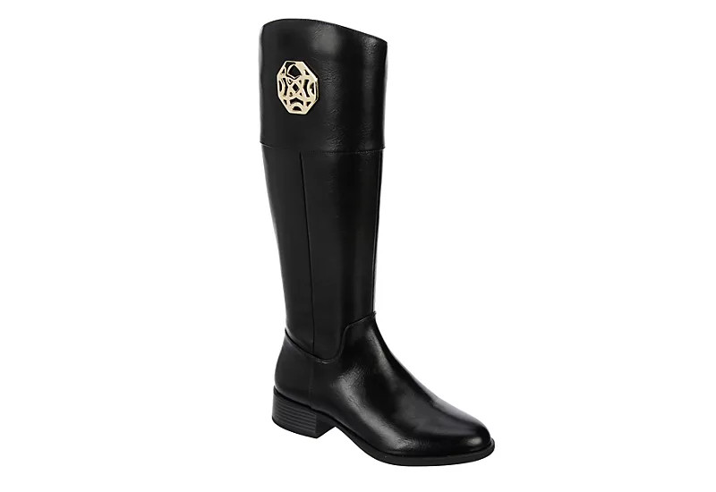 BLACK MICHAEL BY MICHAEL SHANNON Womens Brielle Wide Calf Tall Riding Boot | Rack Room Shoes
