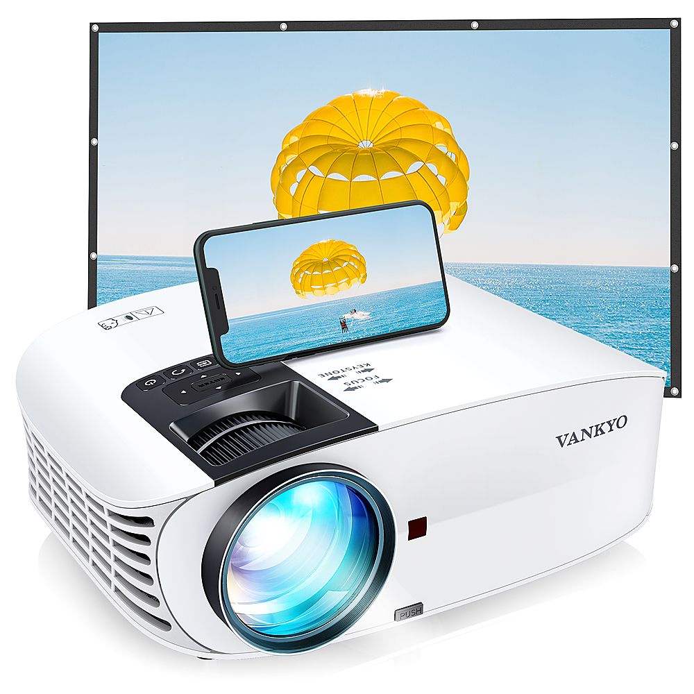 Vankyo Leisure 510PW 1080P Wireless Projector with Bonus Screen White Leisure 510PW WHITE - Best ... | Best Buy U.S.