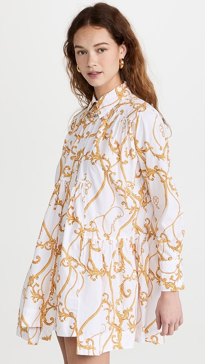 Printed Poplin Mini Shirt Dress | Shopbop